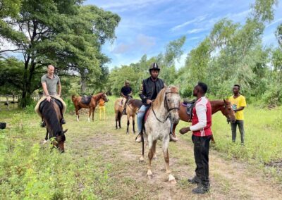 Malawi Horse riding group ready to go